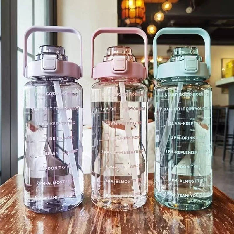 EverSip hydration water bottle with time markers