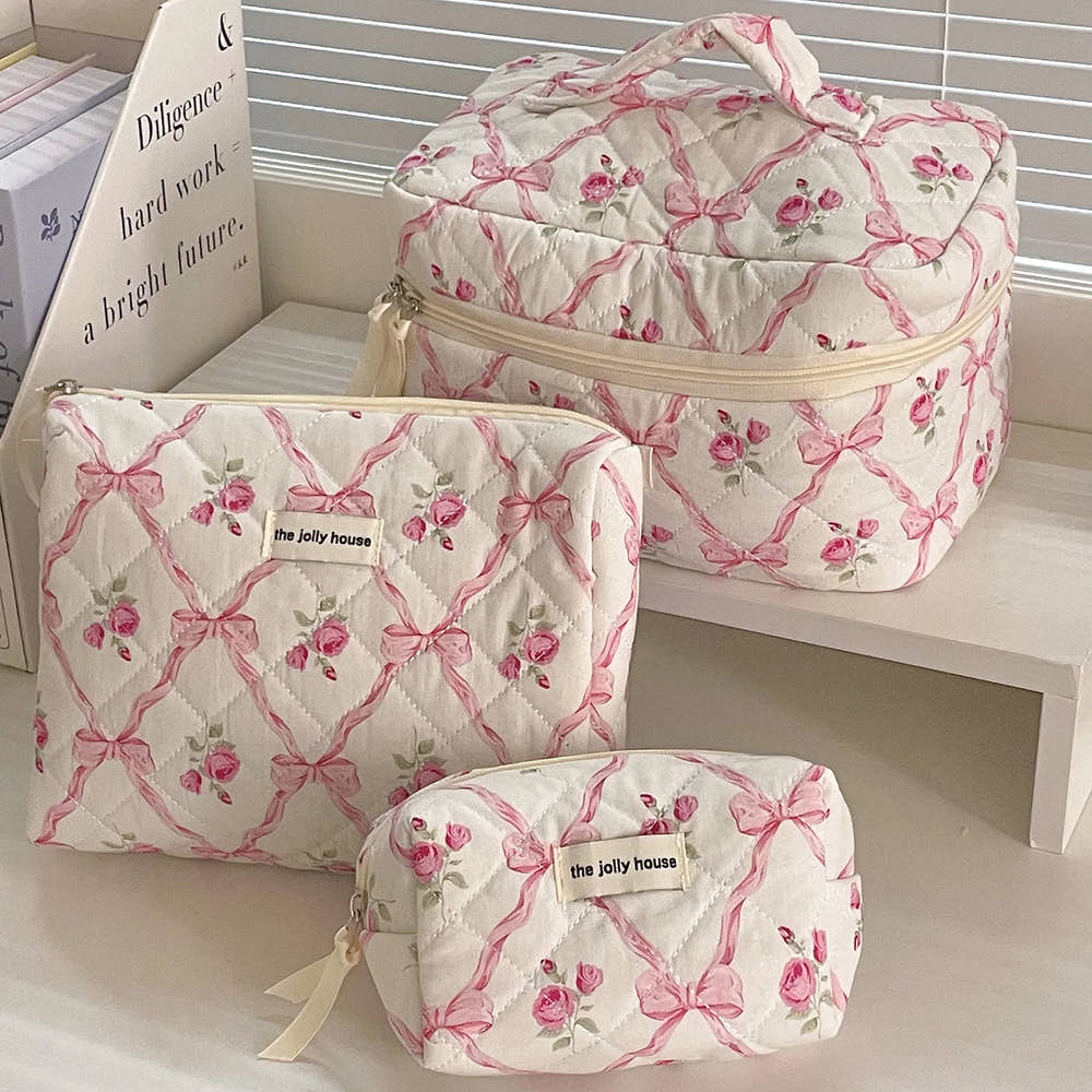 Cloth Bow & Flower Cosmetic Organizer - SweeTee Beauty leak-proof panties