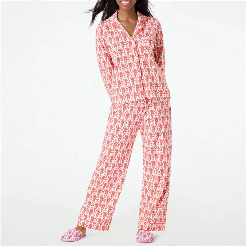 Roller Rabbit Monkey Pajamas Set