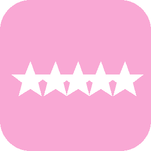 Five-star customer rating icon